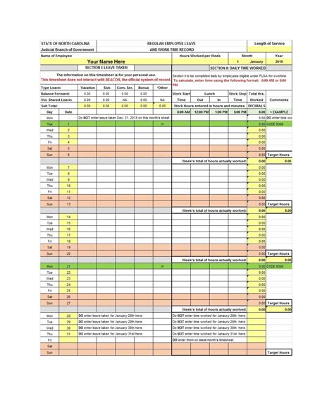 Printable Employee Vacation Tracker Excel
