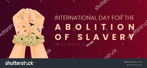 International Day Abolition Slavery Banner Vector Stock Vector Royalty