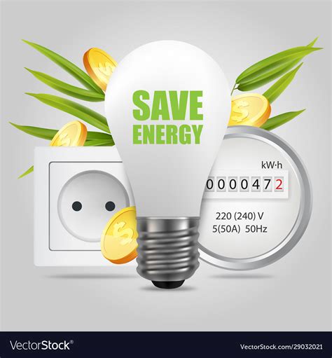 Save Energy Concept For Poster Banner Royalty Free Vector