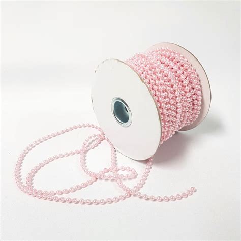 Pearl String Roll 4mm Baby Pink Desflora