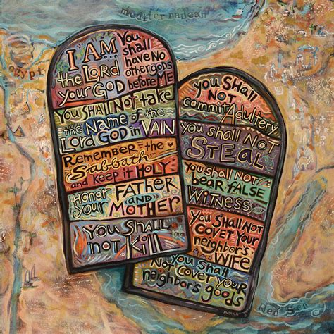 The Ten Commandments Painting By Jen Norton Fine Art America