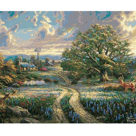 Thomas Kinkade Country Living Paint By Numbers Uk
