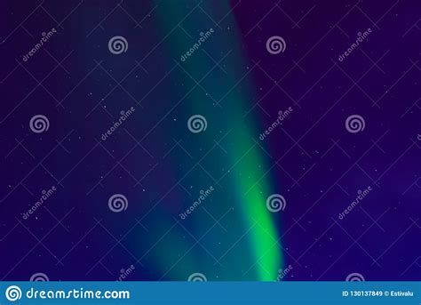 Aurora Borealis Northern Lights In The Night Sky With Stars Stock