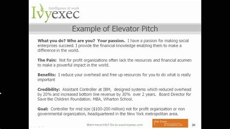 Figure out who you are. Creating Your Elevator Pitch. How to Communicate Your ...