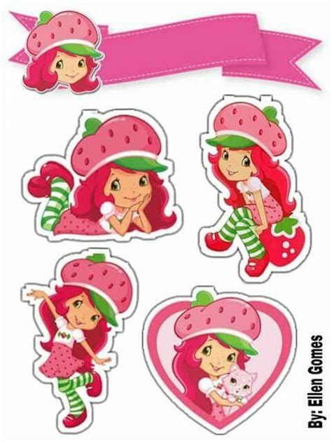 Pin Em Bottle Cap Images For Hair Bows Photo Cake Topper Strawberry