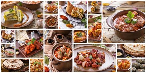 Various Indian Food Buffet Collage Stock Photo Image Of Dish Food