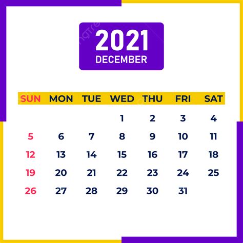 Hình ảnh Tháng 12 Năm 2021 Dương Lịch Png Nhận 2021 Lịch Lịch Png