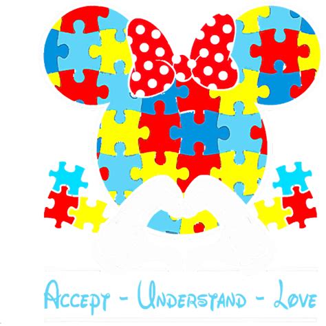 Embellishments Mickeyminnie Mouse Autism Decal Materials Papercraft