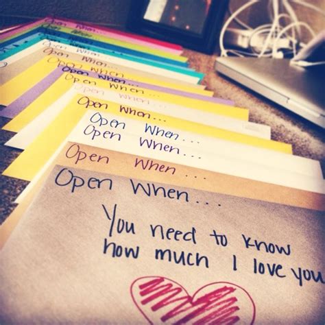 Make A Open When Letters For Your Boyfriendgirlfriend When She Or