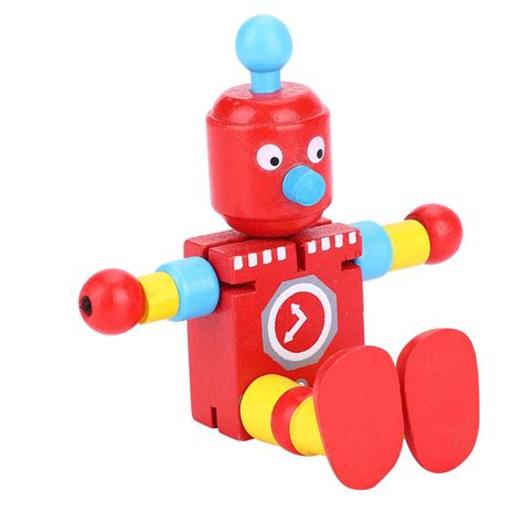 Tebru Personality Cute Wooden Robot Toys Learning And Educational Toys