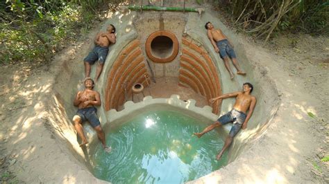 Building The Most Tunnel Water Slide To Swimming Pool Underground House