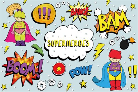 Superheroes Illustrations ~ Creative Market