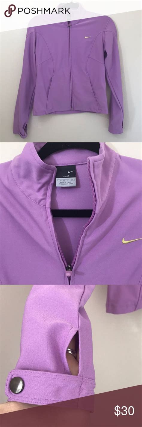 Nike Purple Dri Fit Full Zipper Jacket Purple Nike Dri Fit Jacket Size
