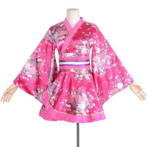 Women S Luxury Short Kimono Cosplay Costume Sweet Japanese Floral Kimono Dress Outfit Sexy Girls