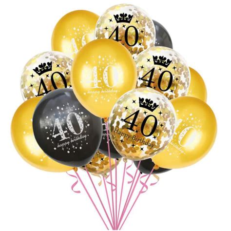 Geburtstag individuell gestalten, hochwertig drucken & schnell liefern lassen! Konfetti Luftballon Set Zahl 40 Geburtstag Happy Birthday ...