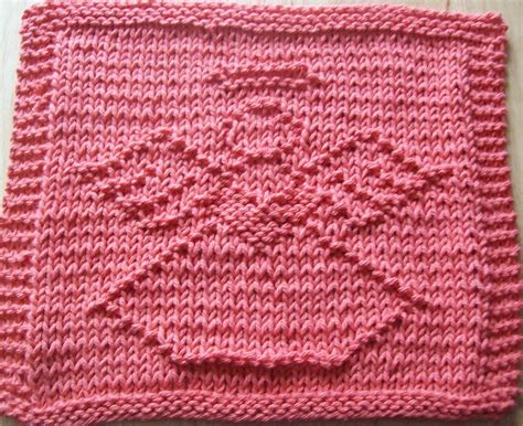 Digknitty Designs Angel With Heart Knit Dishcloth Pattern Knitted