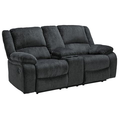 Signature Design By Ashley Draycoll Double Reclining Loveseat W Console Westrich Furniture