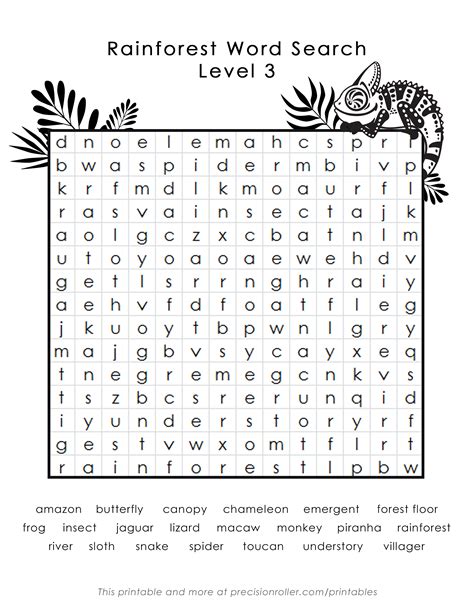 The Rainforest Word Search Rainforest Activities Making Words Free