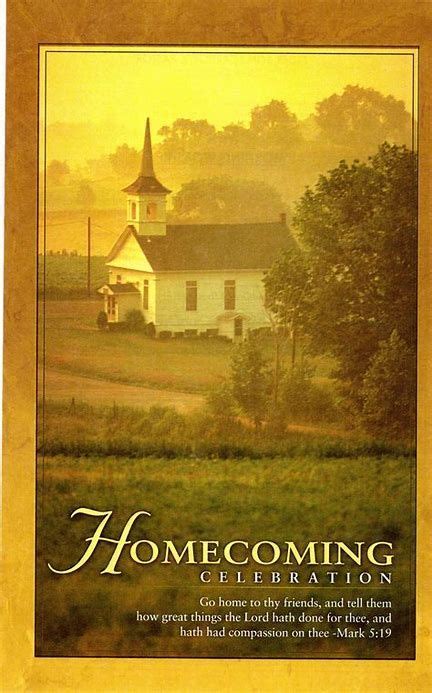 Church Homecoming Bulletin Program Covers Church Bulletin Covers
