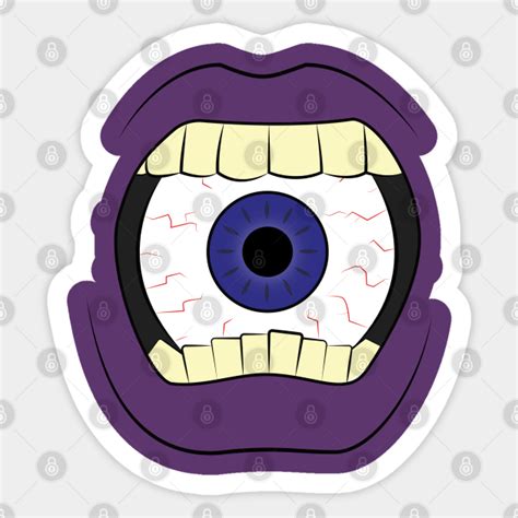 Eyeball Mouth Facemask Sticker Teepublic