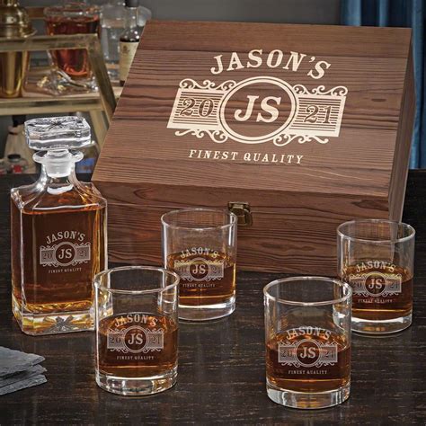 Marquee Personalized Carson Decanter Set With Eastham Glasses In