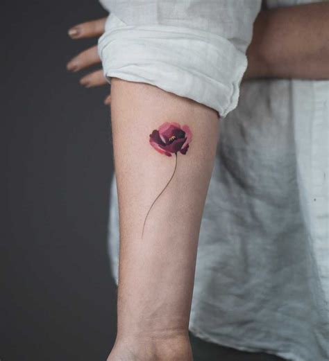 Poppy Flower Tattoo Inked On The Right Forearm By Rey Jasper In 2020