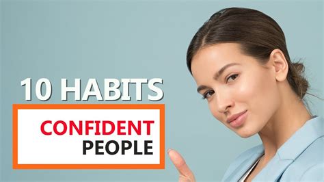 10 Habits Of Confident People Be Confident Youtube