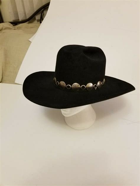 American Hat Company Cowboy Hat Felt Black Size 7 4 Inch Brim Etsy