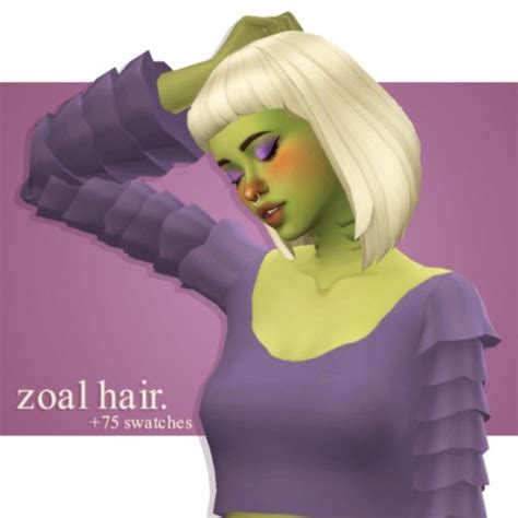Habssims Zoal Hair Recolour At Cowplant Pizza Sims 4 Updates