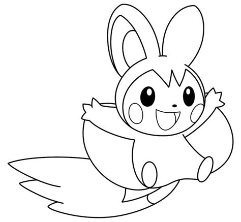 Emolga Pokemon Kleurplaat Pokemon Coloring Pages Free Coloring