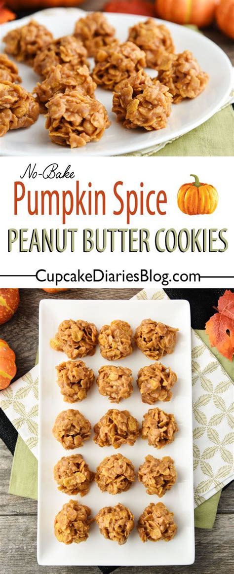 no bake pumpkin spice peanut butter cookies bring the undeniable flavor of pumpkin together with