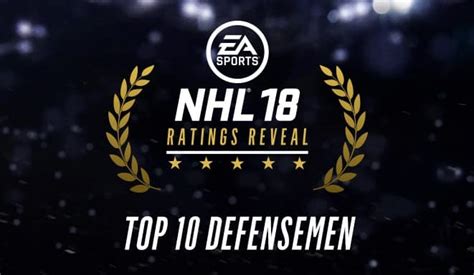 Nhl 18 Ratings Top 10 Defensemen Sports Gamers Online
