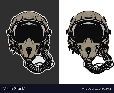 Fighter Pilot Helmet Royalty Free Vector Image