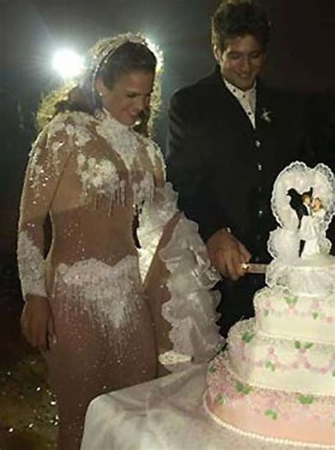 The Worst Wedding Dresses Of All Time Including Nearly Naked Brides Black Gowns And Gigantic