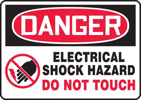Dfownloadable resources from www.banshockcollars.ca electrical shock high reselution posters. Electrical Shock Hazard Do Not Touch OSHA Danger Safety ...