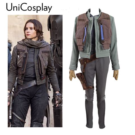 Rogue One A Star Wars Story Jyn Erso Cosplay Costume Sergeant Uniform