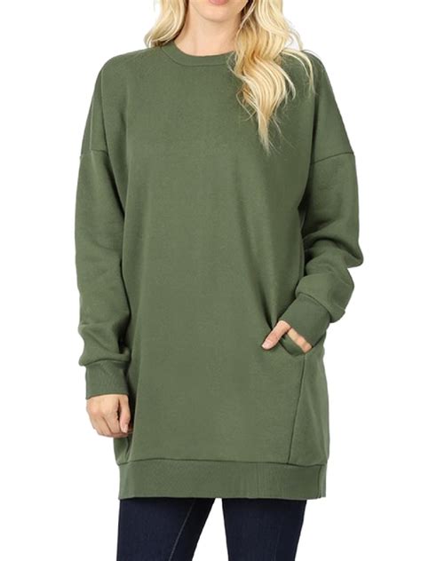 Made By Olivia Made By Olivia Women S Casual Oversized Crew Neck