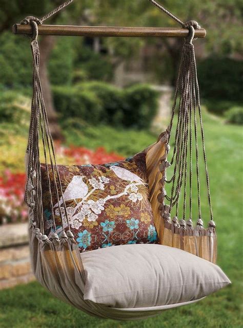 When i was kid, my father made us a great hammock for our backyard — some of my greatest memories were hanging out in that hammock with my brothers and sisters! كتالوج كراسي معلقه (With images) | Swing chair garden, Diy hammock, Garden swing