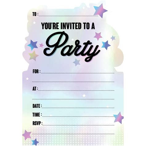 Artwrap Lets Party Invitations 8 Pack Multicoloured Big W