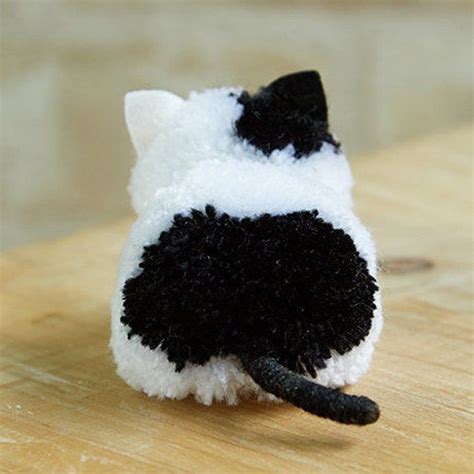 Little White Cat Pom Pom Diy Kit Japanese Craft Kit H363 167 Etsy