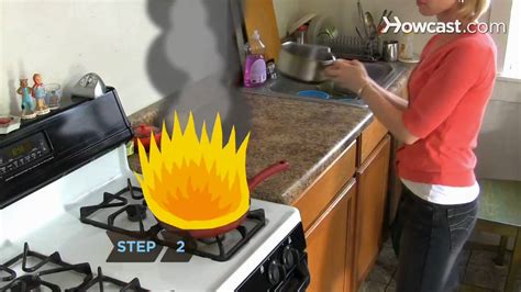 How to use a fire extinguisher. How to Put Out a Grease Fire - YouTube