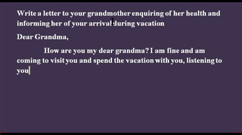 ⚡ Write A Letter To Your Grandmother About Her Health Write A Letter To Your Grandmother