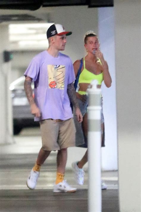 hailey baldwin and justin bieber go to hot yoga class together — pic hollywood life