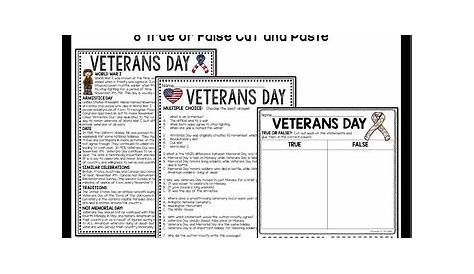 Veterans Day Reading Comprehension Worksheet by Teaching to the Middle