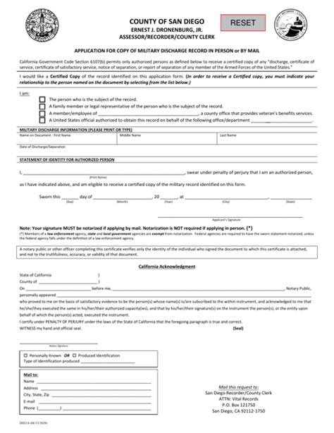 Form Dd214 Fill Out Sign Online And Download Fillable Pdf County Of