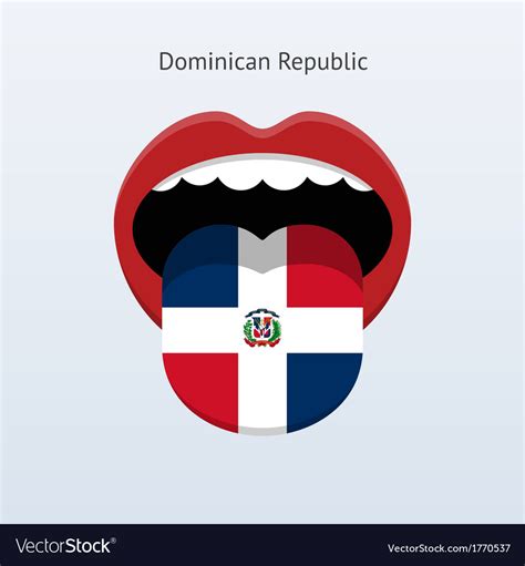 dominican republic language abstract human tongue vector image
