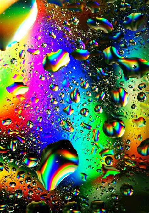 Colorful Water Drops Stock Photo Colourbox