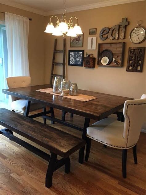 Dining room table is produced of pure asian hardwood for durability and great stability. Beautiful industrial wood & metal dining room table from ...
