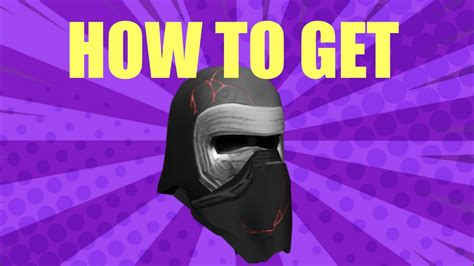 How To Get Kylo Rens Helmet Roblox Youtube