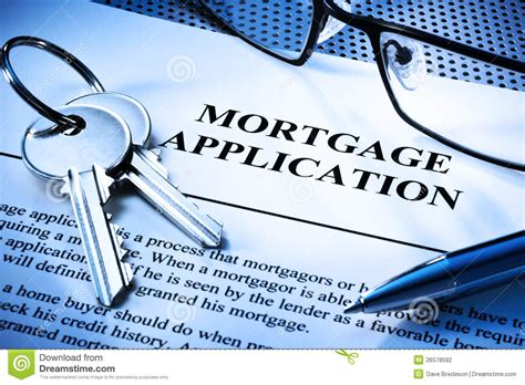 The smart home system is one step towards the internet of things. Mortgage Home Loan Application Stock Photo - Image of ...